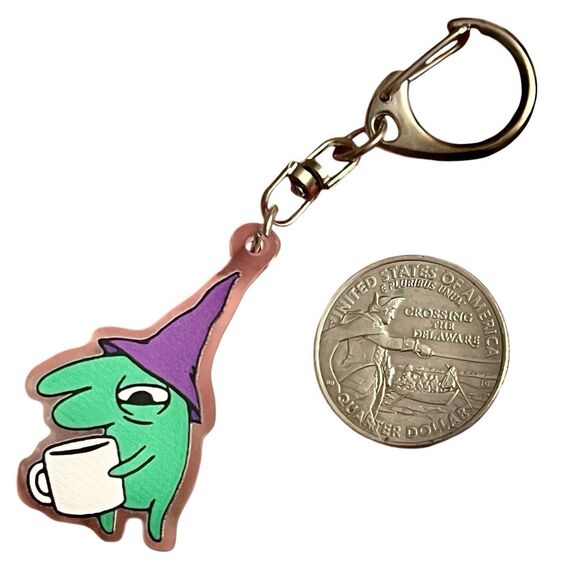 Smiling Friends Coffee Mug Glep Acrlyic Keychain - Picture 4 of 4